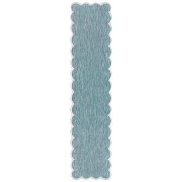 Alice Classic Cottage Two-tone Scalloped Indoor/Outdoor Area Rug